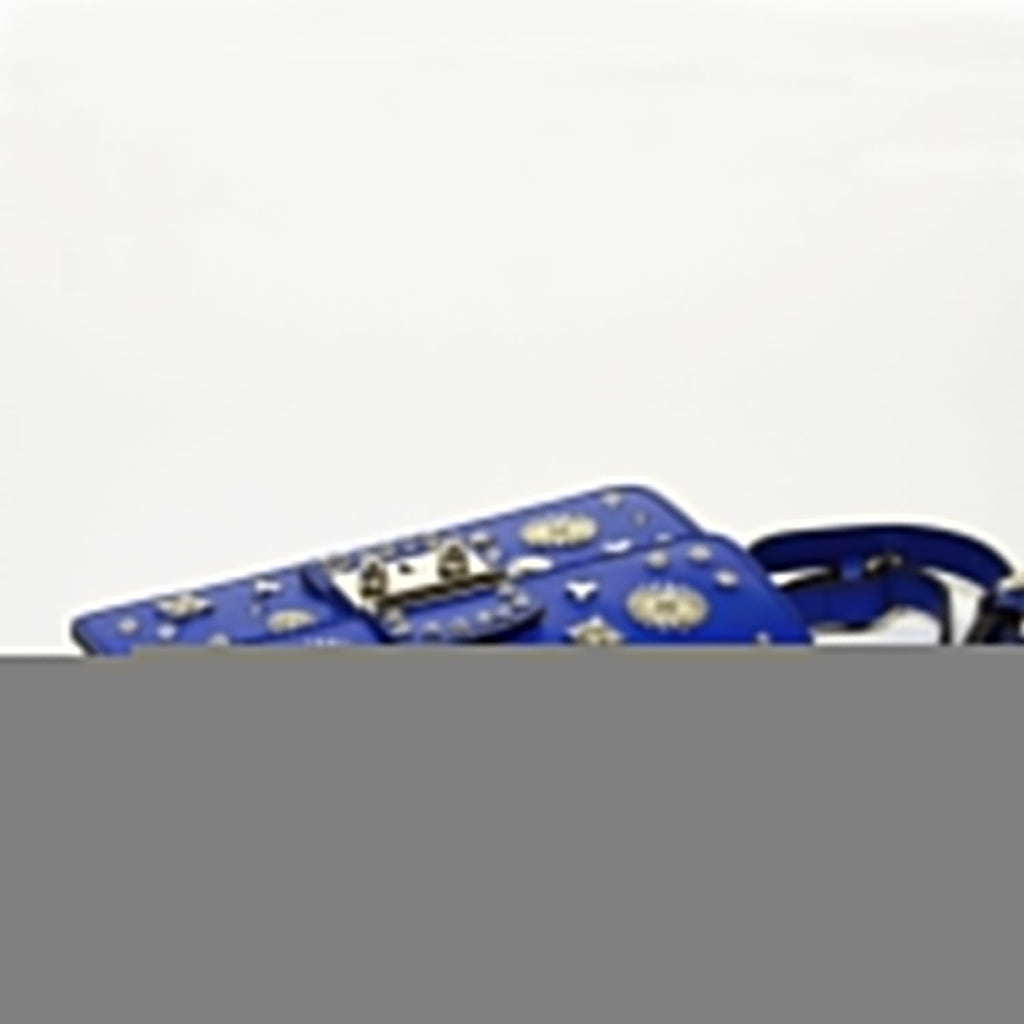 SUSU Studded Small Leather Crossbody Bag Cobalt Blue Purse  Women's